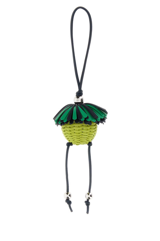 Multicolor leather Loomie charm Green LOEWE (COTC232X10)