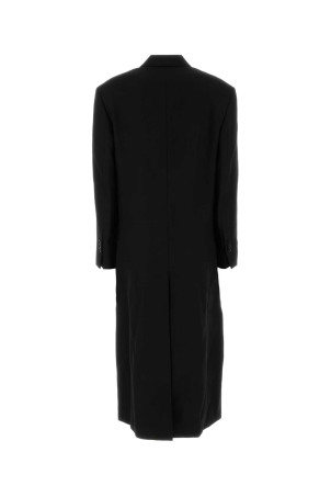 Black wool coat AMI (FCO482WV0216)