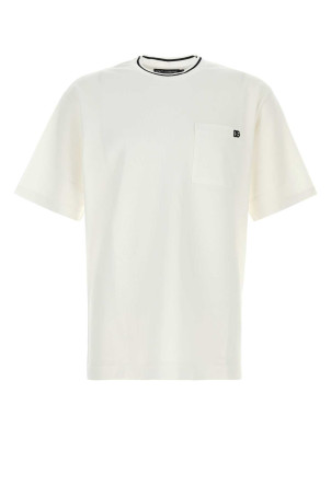 White piquet t-shirt Multicolor DOLCE & GABBANA (G8ST3ZHU7UT)