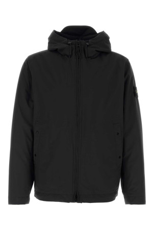 Black stretch polyester jacket Black STONE ISLAND (L2S154100108S0A27)