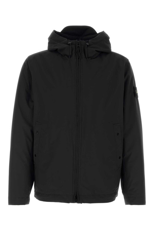 Black stretch polyester jacket Black STONE ISLAND (L2S154100108S0A27)