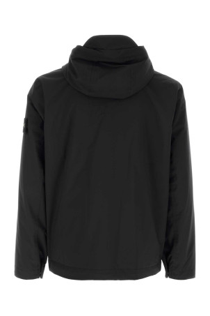 Black stretch polyester jacket Black STONE ISLAND (L2S154100108S0A27)