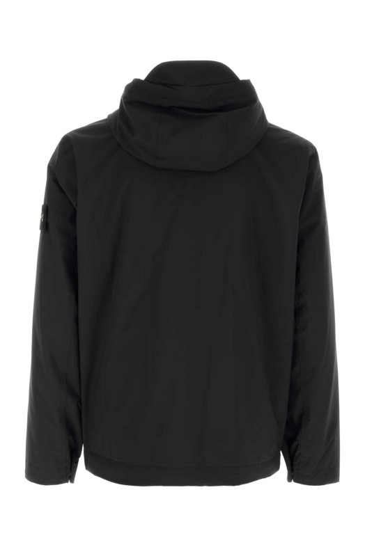 Black stretch polyester jacket Black STONE ISLAND (L2S154100108S0A27)