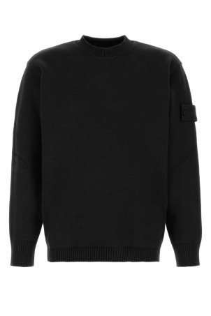 Черный свитер из эластичного хлопка Black STONE ISLAND (L2S155100037S00FM)