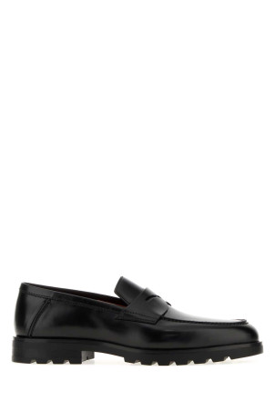 Black leather Rock loafers SANTONI (MGDC18610NEOBNTG)