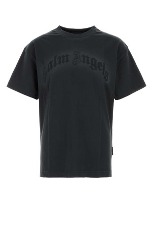 Slate cotton t-shirt Black PALM ANGELS (PAMAA001JR006)