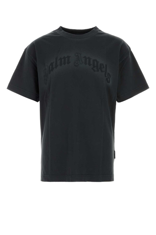 Slate cotton t-shirt Black PALM ANGELS (PAMAA001JR006)