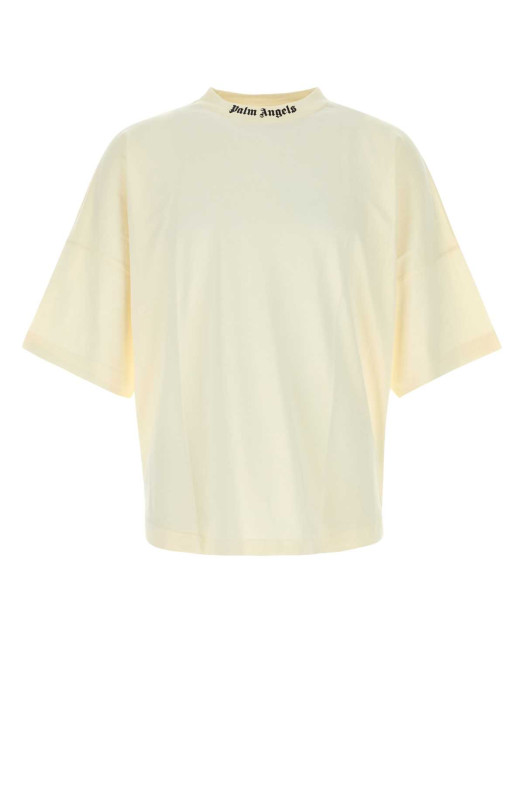 Cream cotton oversize t-shirt PALM ANGELS (PAMAA005JR002)