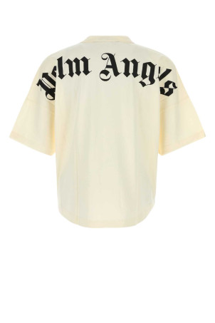 Cream cotton oversize t-shirt PALM ANGELS (PAMAA005JR002)