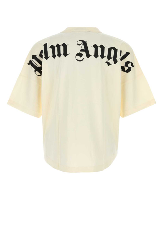 Cream cotton oversize t-shirt PALM ANGELS (PAMAA005JR002)