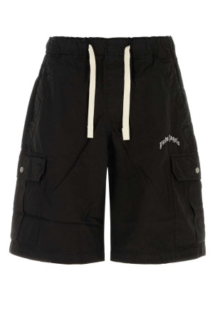 Black cotton bermuda shorts PALM ANGELS (PMCS01S26FAB002)