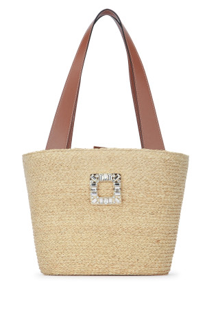 RV SKATE STRAW PANIER SMALL ROGER VIVIER (RBWAOVK2200UBQ)