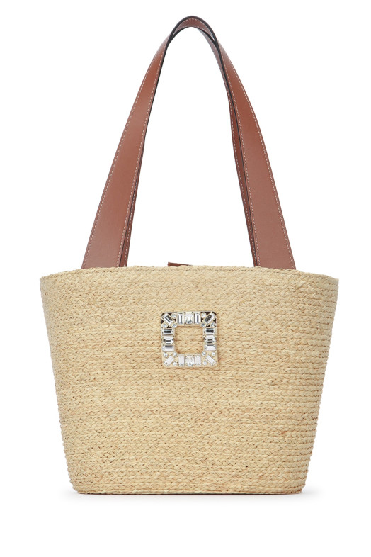 RV SKATE STRAW PANIER SMALL ROGER VIVIER (RBWAOVK2200UBQ)