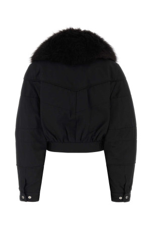 Black cotton blend padded jacket DSQUARED (S72AM1156D35170)
