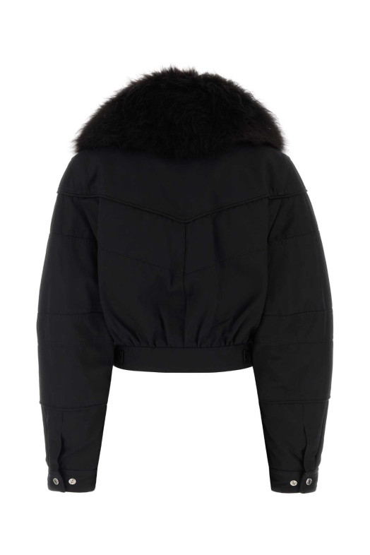 Black cotton blend padded jacket DSQUARED (S72AM1156D35170)