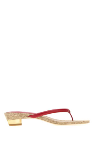 Red leather Sierra thong mules CULT GAIA (SDLH1736CV3625)