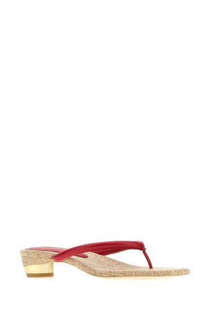 Red leather Sierra thong mules CULT GAIA (SDLH1736CV3625)