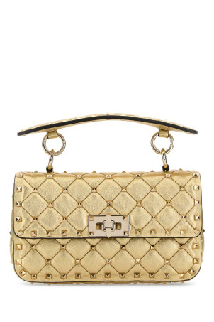 Gold leather Rockstuds handbag VALENTINO GARAVANI (ZW2B0123IEW)