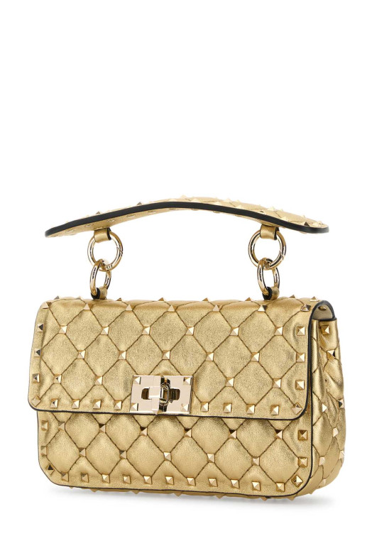 Gold leather Rockstuds handbag VALENTINO GARAVANI (ZW2B0123IEW)