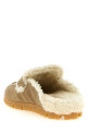 Suede sabots Beige