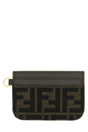FF jacquard cardholder Brown