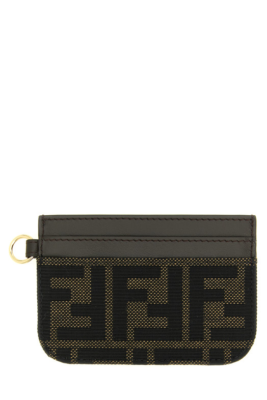 FF jacquard cardholder Brown