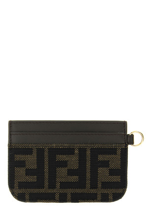 FF jacquard cardholder Brown