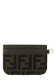 FF jacquard cardholder Brown