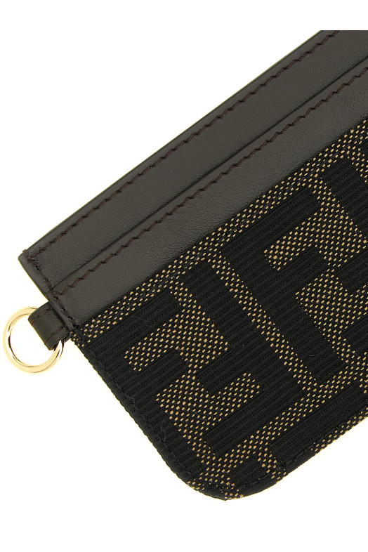 FF jacquard cardholder Brown