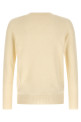 Crew-Neck Sweater with Slits White