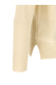 Crew-Neck Sweater with Slits White