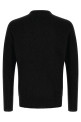 Crew-Neck Sweater with Slits Black