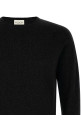 Crew-Neck Sweater with Slits Black