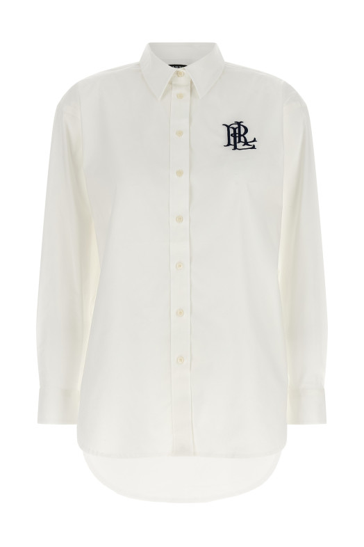 Monogram embroidery shirt White