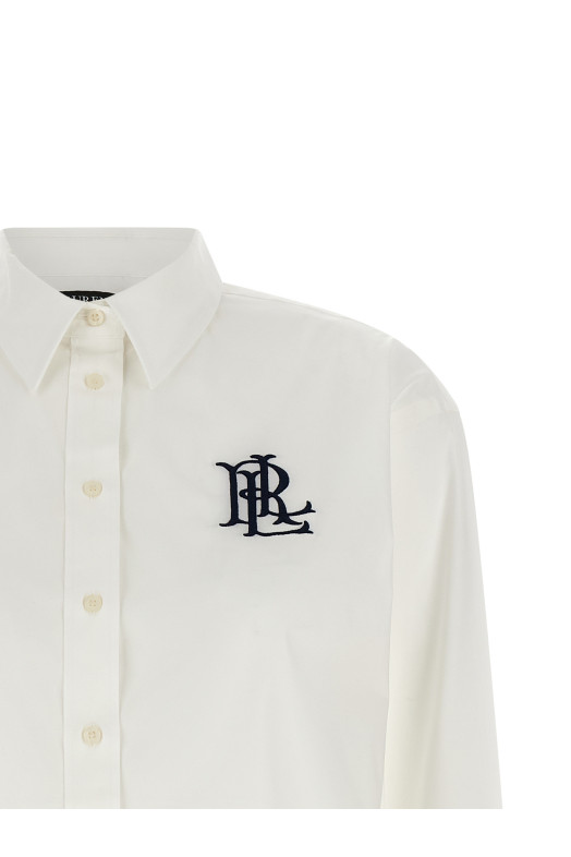 Monogram embroidery shirt White