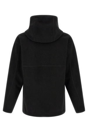 Soft hooded jacket Black