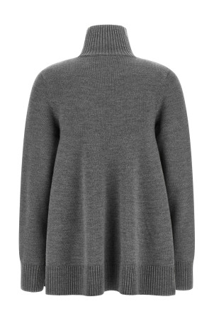 Flared turtleneck sweater Gray