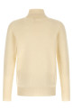 High neck sweater with slits White