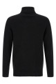 High neck sweater with slits Black