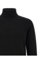High neck sweater with slits Black