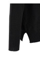 High neck sweater with slits Black