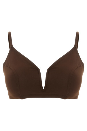 'Elancée' Bikini Top Brown