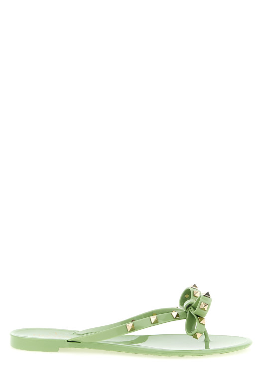 Сандалии Valentino Garavani «PM Thong Rockstud» зелёного цвета W2S0552PVSNPO