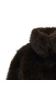 Eco-fur short jacket Brown