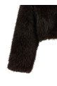 Eco-fur short jacket Brown