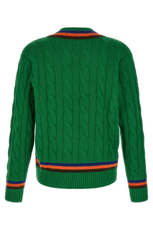 V-подібний трикотаж з візерунком «коси» Зелений POLO RALPH LAUREN 710B28814001
