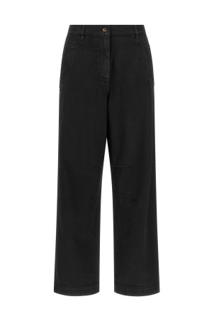 Широкие хлопковые брюки  Серые DRIES VAN NOTEN  2621309094405900