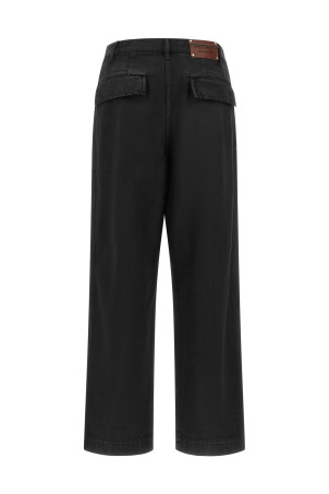 Широкие хлопковые брюки  Серые DRIES VAN NOTEN  2621309094405900