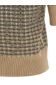 Check knit with crystals Beige