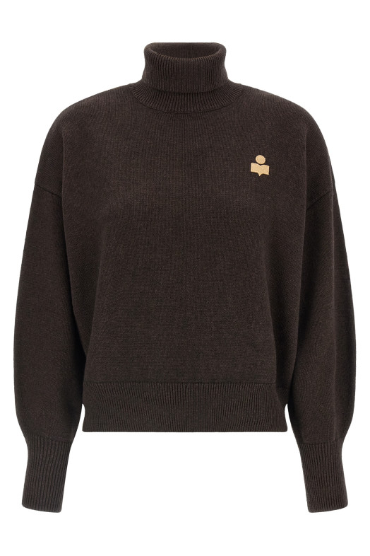 'Nasha' High Neck Sweater  Brown